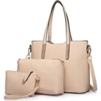  - Miss Lulu Bolso Totes para Mujer de Mano Moda 3Pcs Bolsos de Hombro Cuero PU
